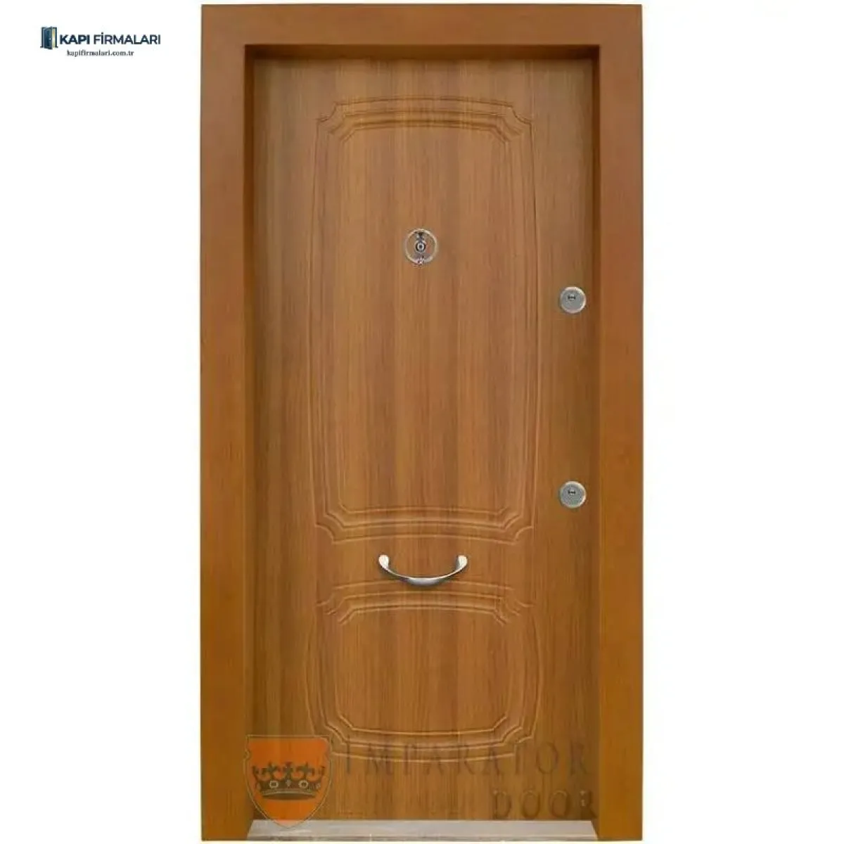 Klasik Ahşap Desenli Çelik Kapı Modeli