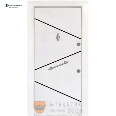 Modern Beyaz Çelik Kapı Modeli - Özel Ölçü ve Tasarım