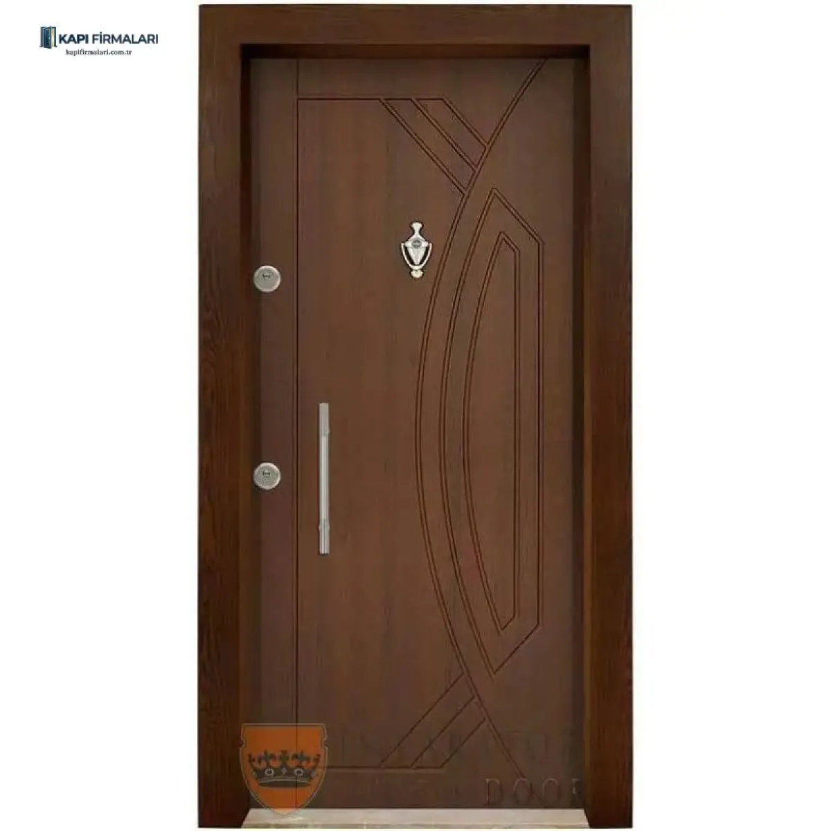 Özel Ölçü Ahşap Görünümlü Çelik Kapı Modeli 412