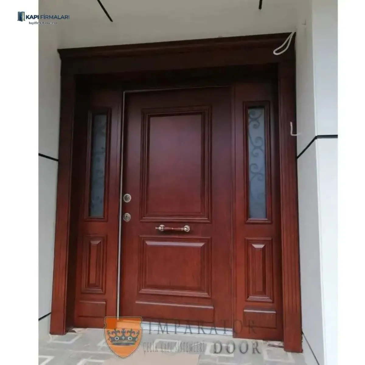 Eskişehir Villa Kapısı Model 220: Klasik Ahşap Dokulu Lüks Güvenlik