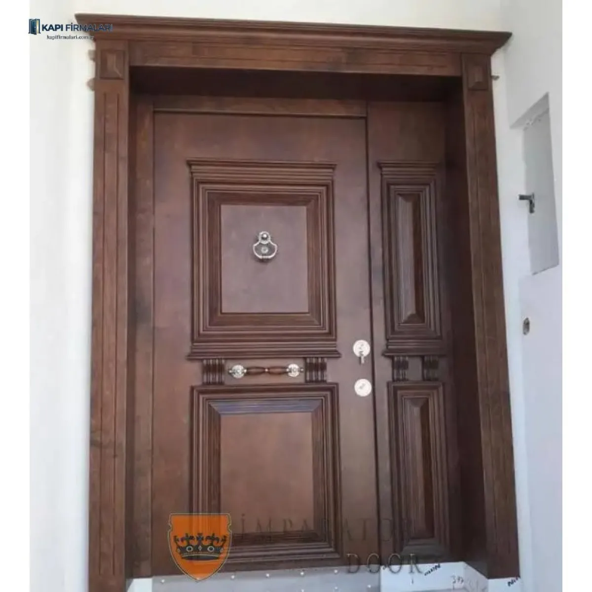 Isparta Villa Kapısı 271 | Özel Ölçü Ahşap Dokulu Güvenlik