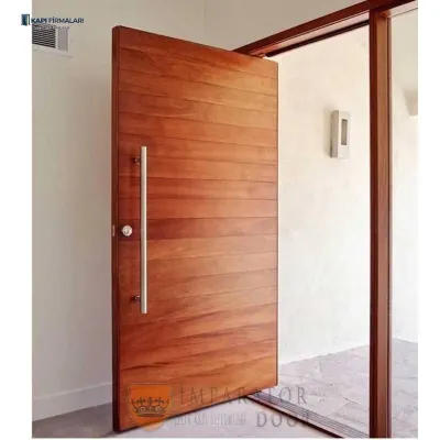 Pivot Çelik Kapı 308: Ahşap Dokusuyla Modern Mimarinin İmzası