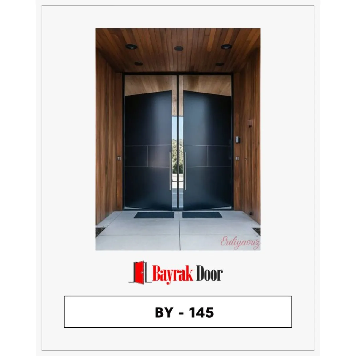 Modern Mimari İçin Pivot Çelik Kapı BY-145
