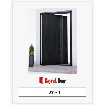 Modern Siyah Pivot Kapı BY-1