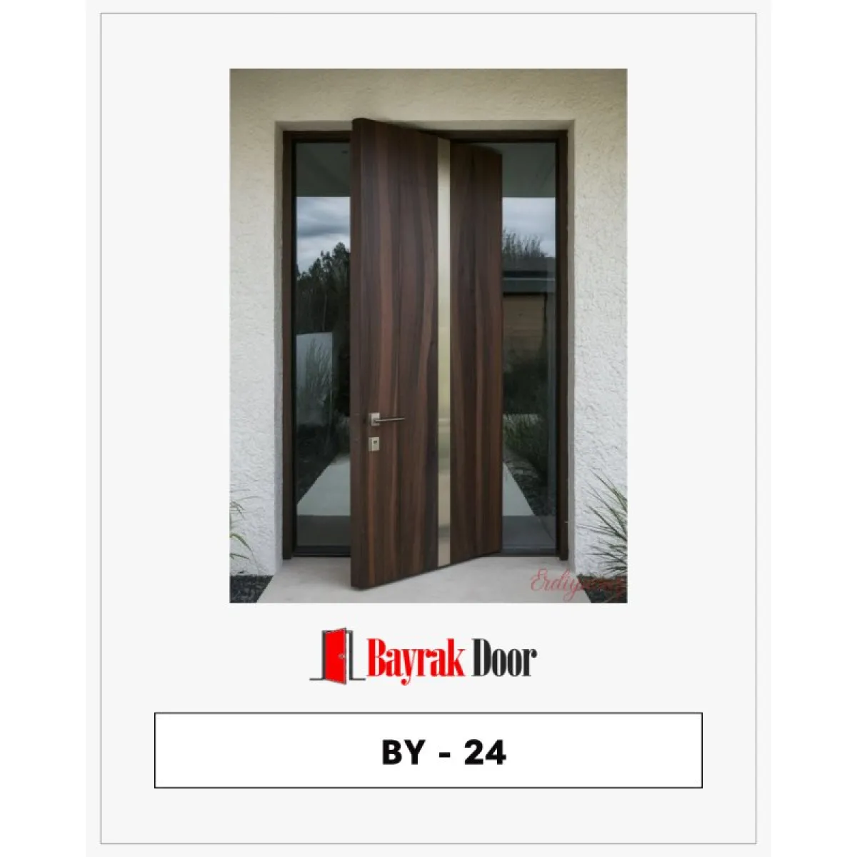 BY-24 Ahşap Pivot Kapı: Modern Mimarinin Estetik İmzası