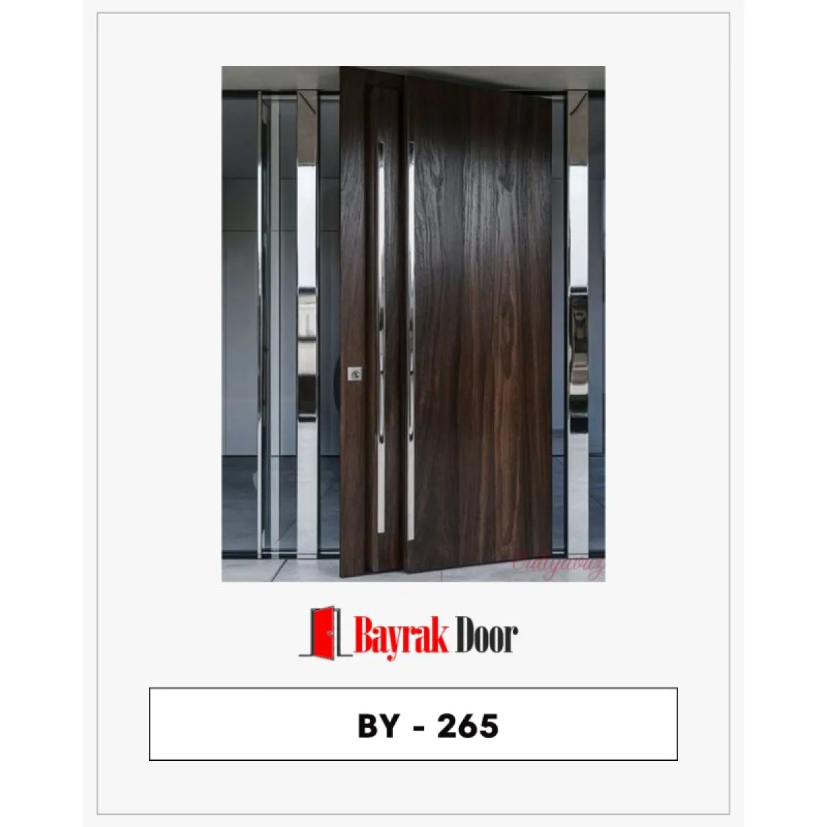 BY-265 Ahşap Pivot Kapı | Modern Mimarinin Anıtsal İmzası