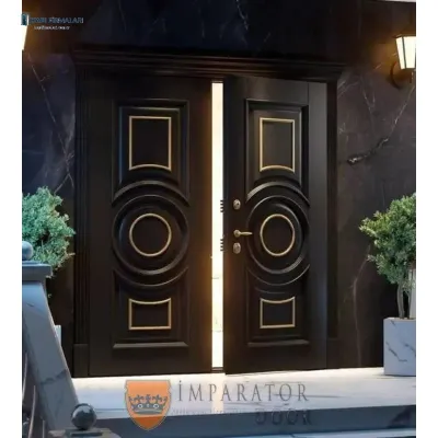 İmparator 297: Siyah ve Altın Rengin Buluştuğu Modern Klasik Villa Kapısı