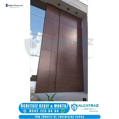 Erd 1039 Modern Ahşap Görünümlü Kompozit Villa Kapısı