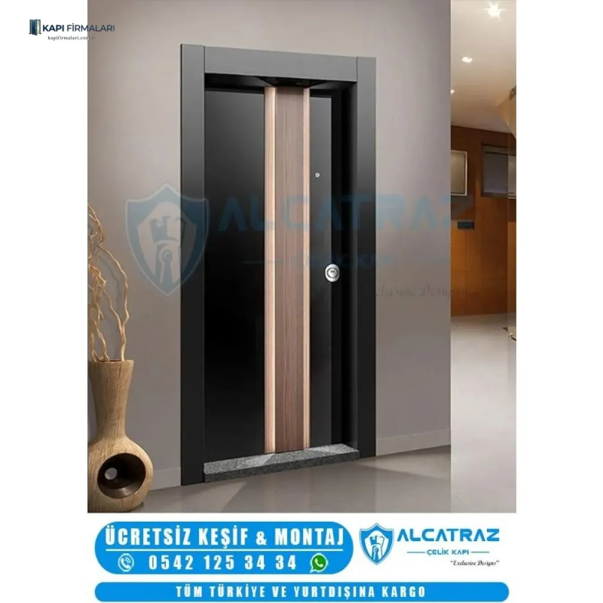 Modern Tasarım Villa Kapısı ERD 1043 | Dış Etkenlere Dayanıklı