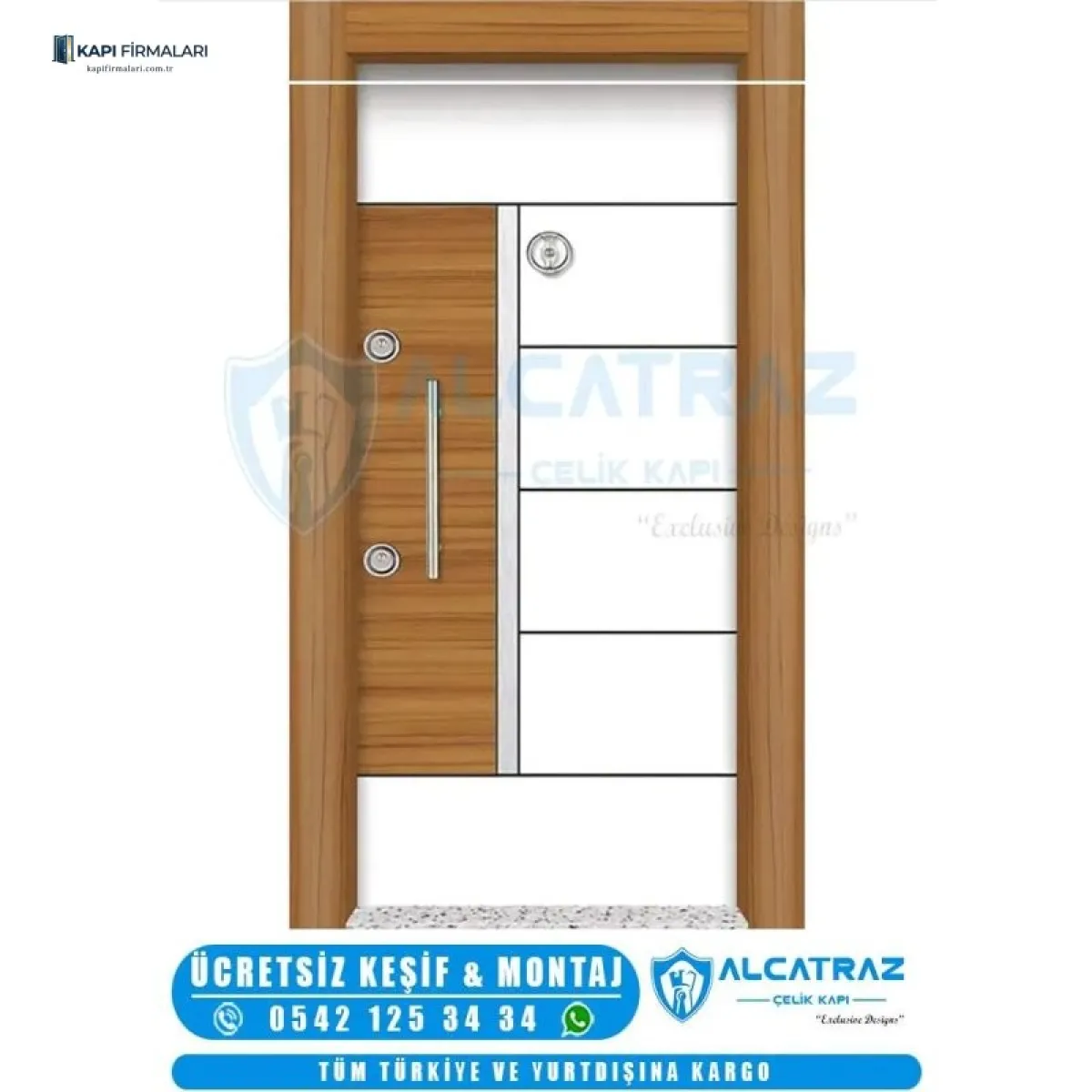 Villa Kapısı Erd 1052 | Modern ve Güvenli Dış Mekan Çelik Kapı