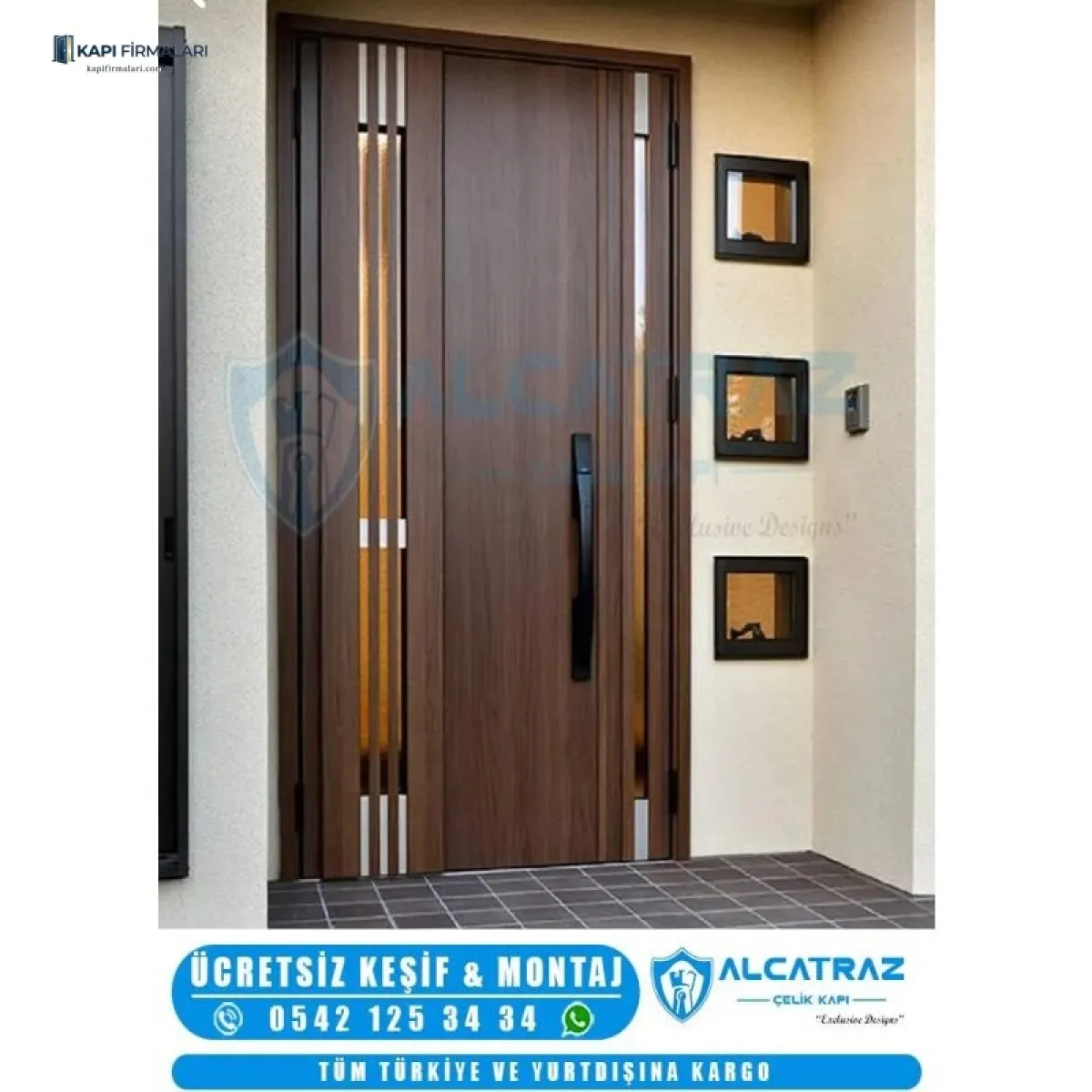 Modern Tasarımlı Dış Mekana Dayanıklı Villa Kapısı Erd 1117