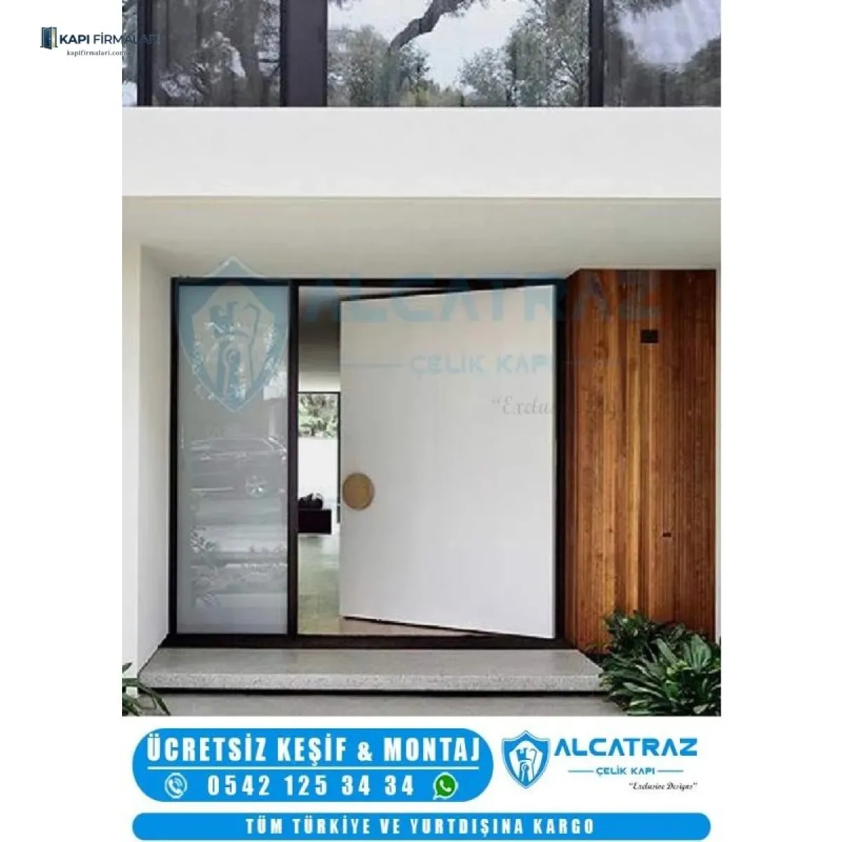 Villa Kapısı Erd 1125 | Modern Pivot Tasarım ve Üstün Güvenlik